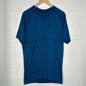 lululemon athletica Men's Heathered Teal Blue Short Sleeve Tee